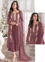 Georgette Pink Party Wear Sequins Work Pakistani Suit